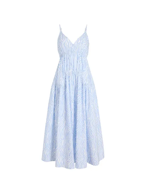 Proenza Schouler White Label vestido Michelyn largo con estampado de cebra