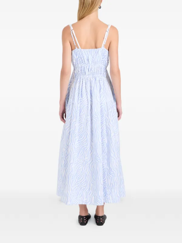 blue and white zebra dress ZEBRA PRINT MAXI DRESS