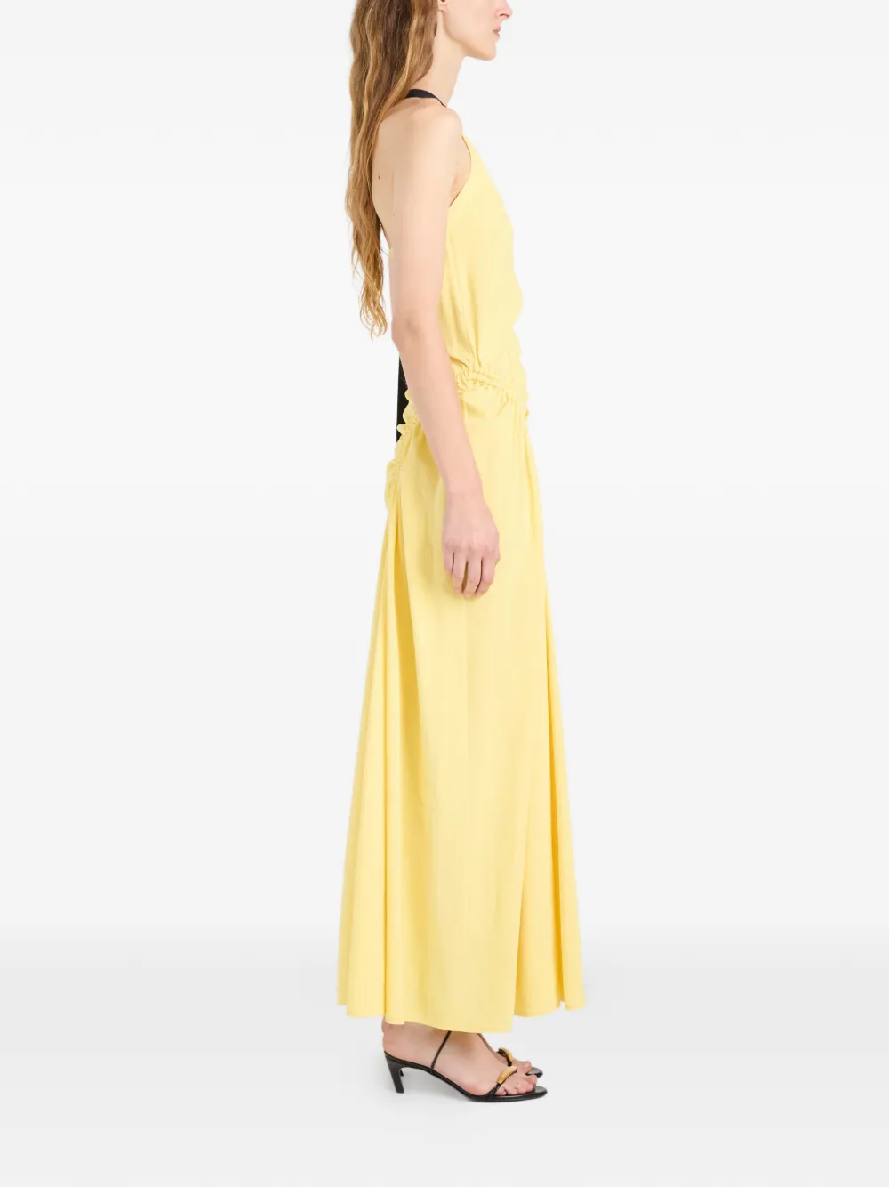 Proenza Schouler Sirena gekreukte maxi-jurk Geel