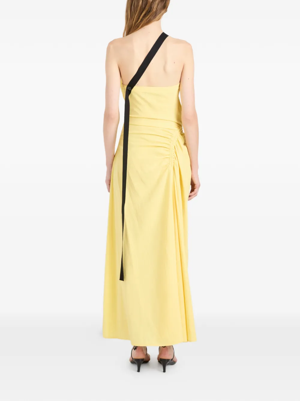 Proenza Schouler Sirena gekreukte maxi-jurk Geel