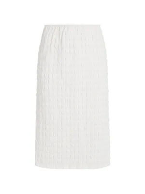 Issey Miyake Shadow Study Pleated Maxi Skirt | White | FARFETCH