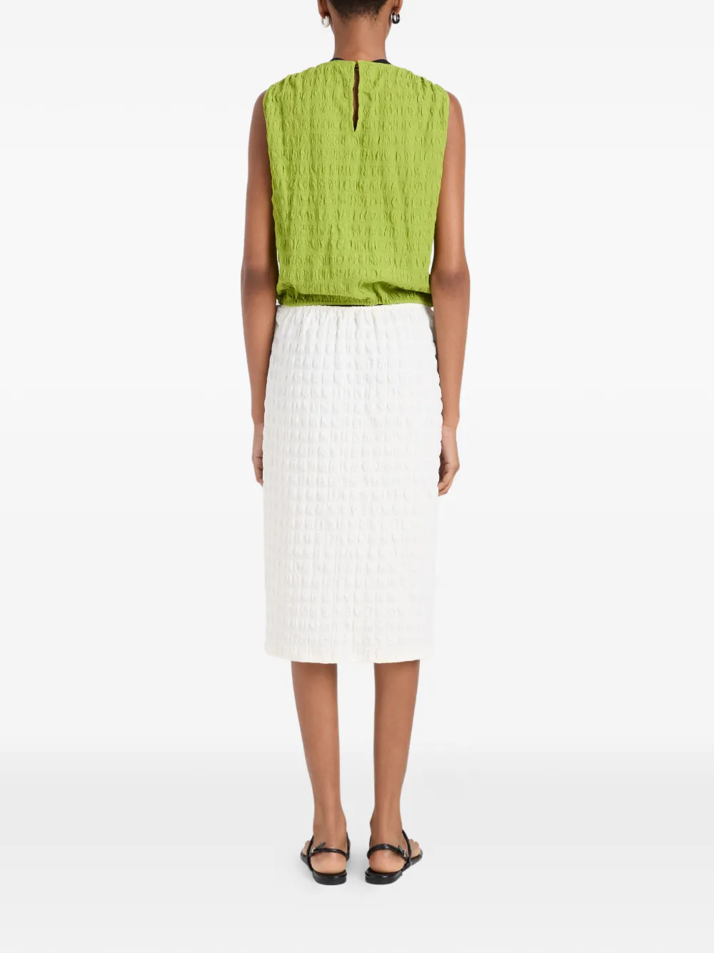 Proenza Schouler White Label Lori midi-rok met textuur Beige