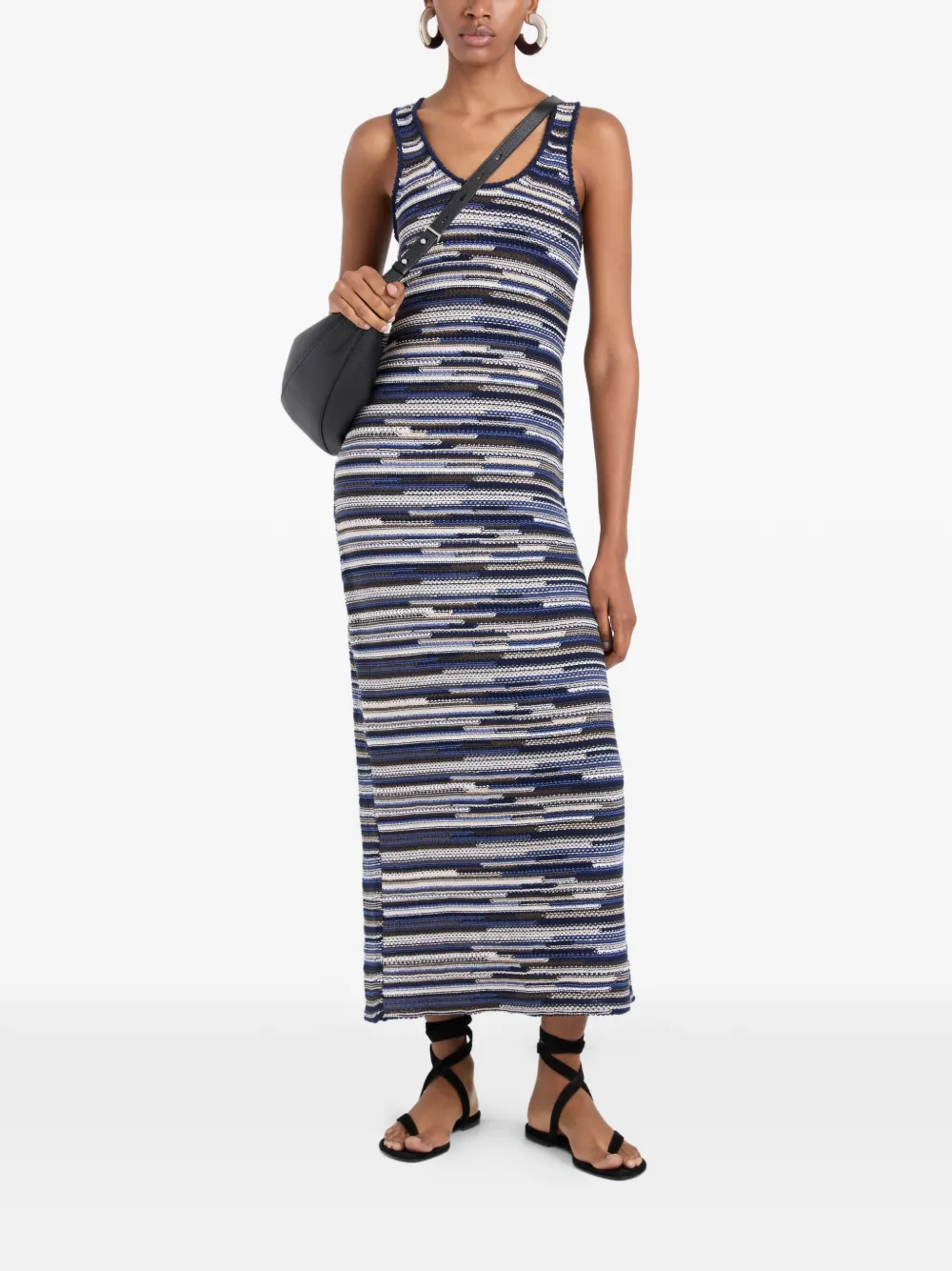 Proenza Schouler White Label Zinah gebreide maxi-jurk Blauw