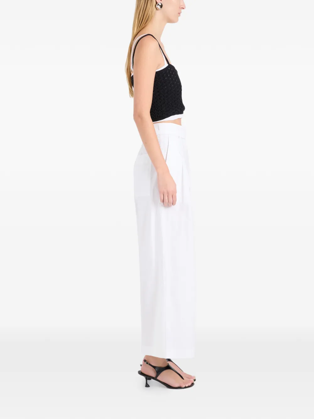 Proenza Schouler White Label Raver popeline broek met ceintuur Wit