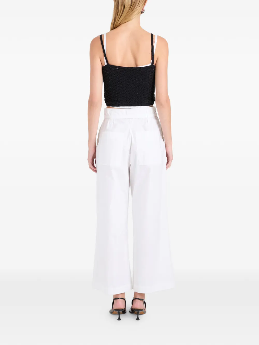 Proenza Schouler White Label Raver popeline broek met ceintuur Wit