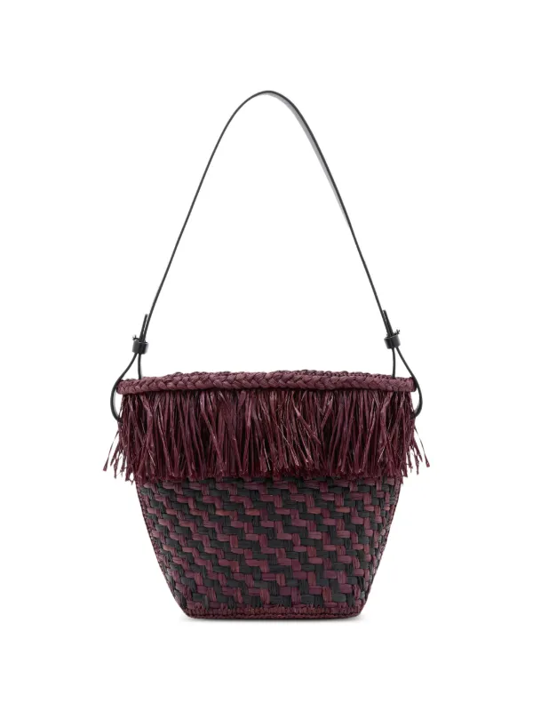 Proenza Schouler Bucket Bag in Raffia in Purple