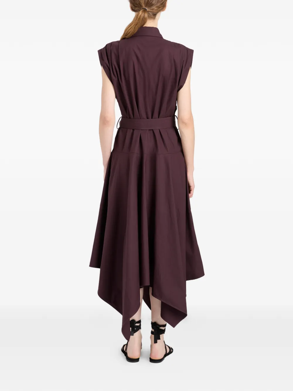 Proenza Schouler Adina midi-blousejurk met ceintuur Paars