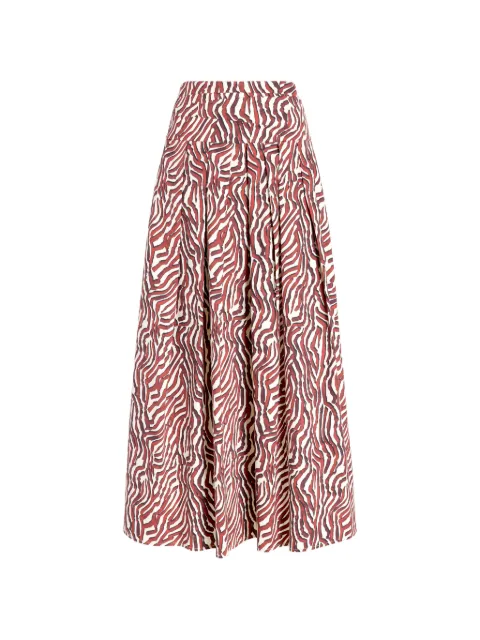 Proenza Schouler White Label falda larga Nessa con estampado de cebra