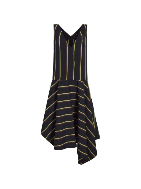 Proenza Schouler Beatriz V-neck striped midi dress