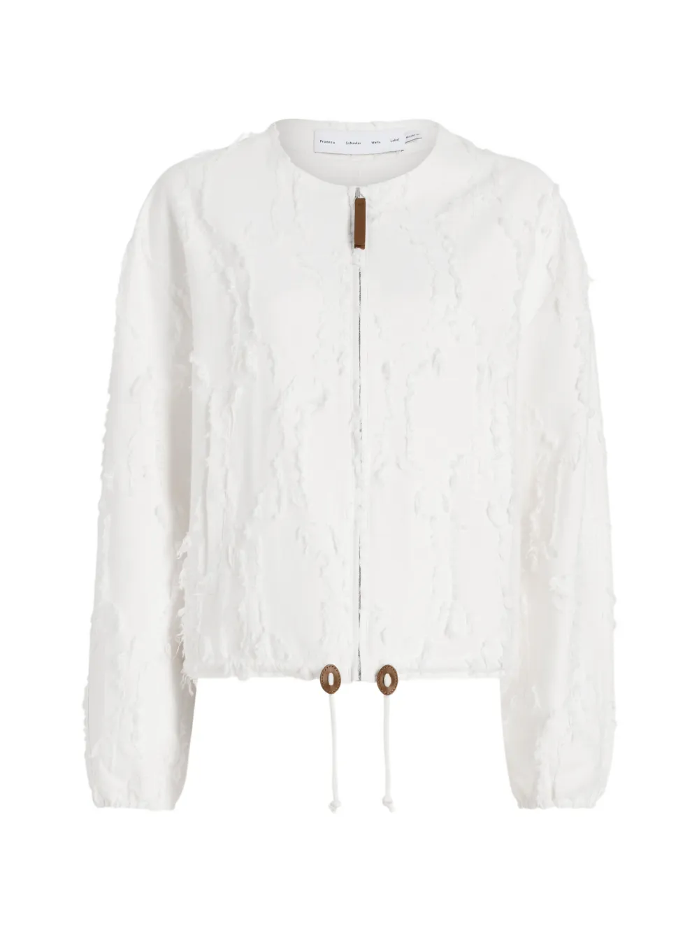 Proenza Schouler White Label fringed jacquard jacket - Toni neutri