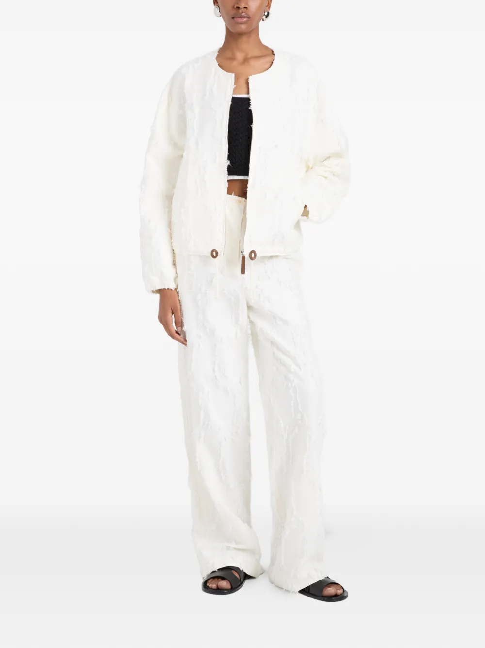 Proenza Schouler White Label Jack met franje Beige