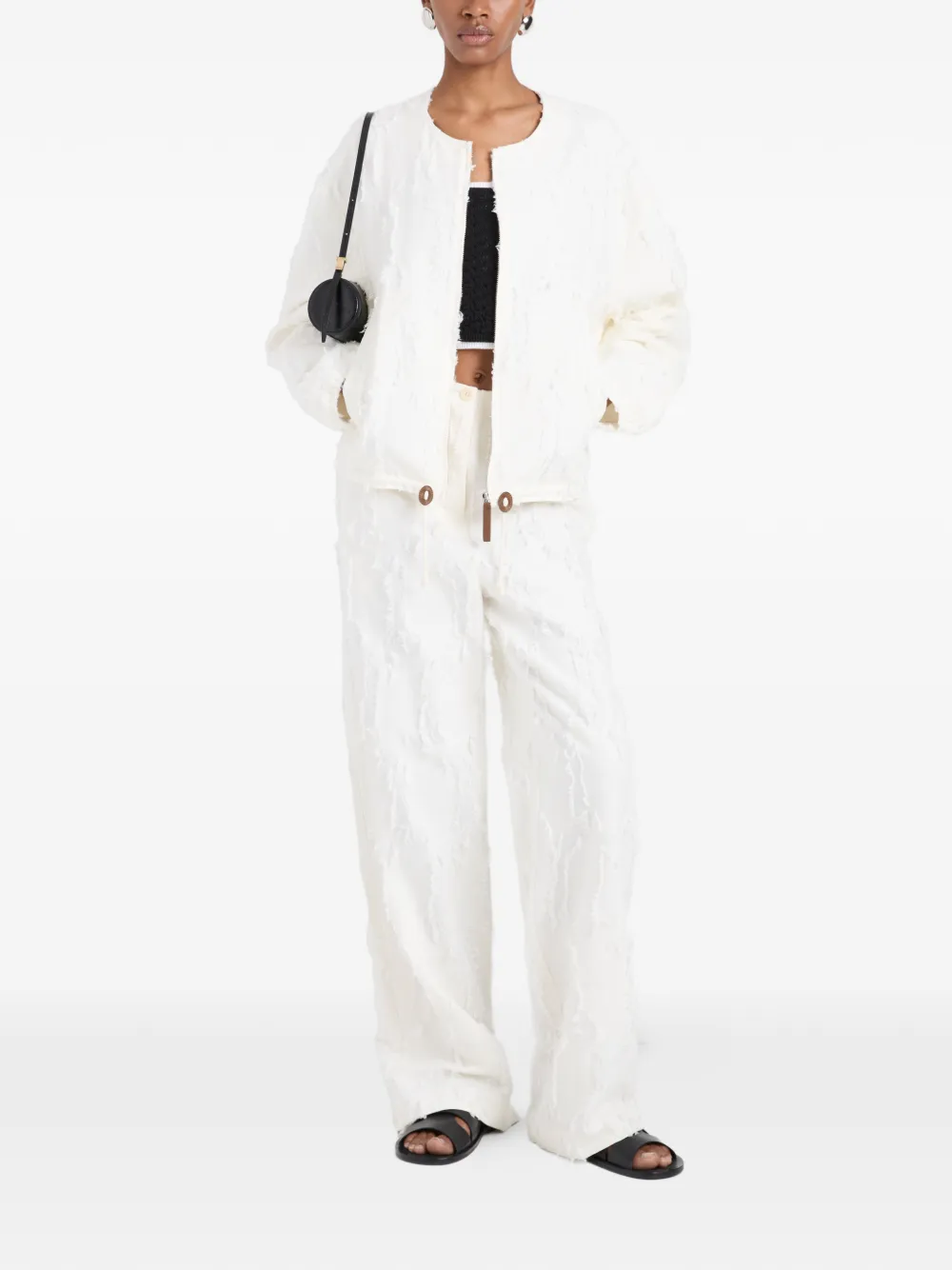 Proenza Schouler White Label Jack met franje Beige