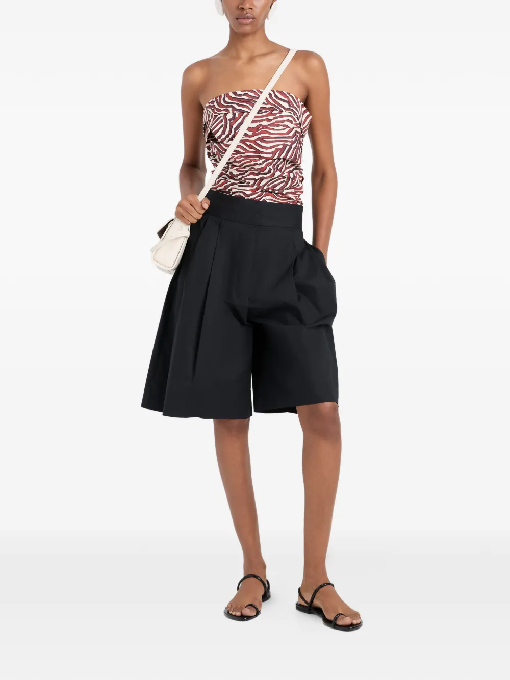 Proenza Schouler White Label Maisy strapless popeline top Rood