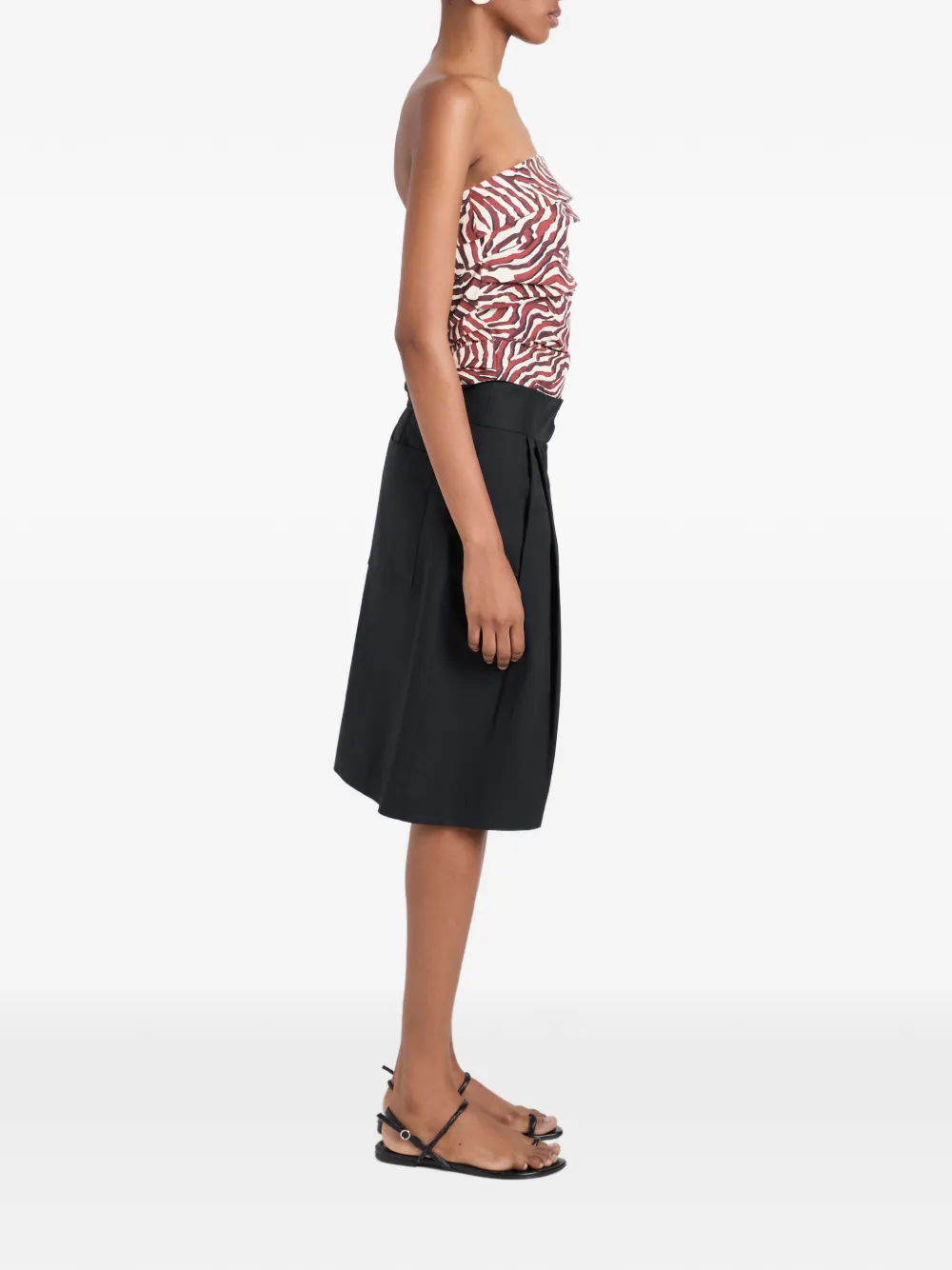 Proenza Schouler White Label Maisy strapless popeline top Rood
