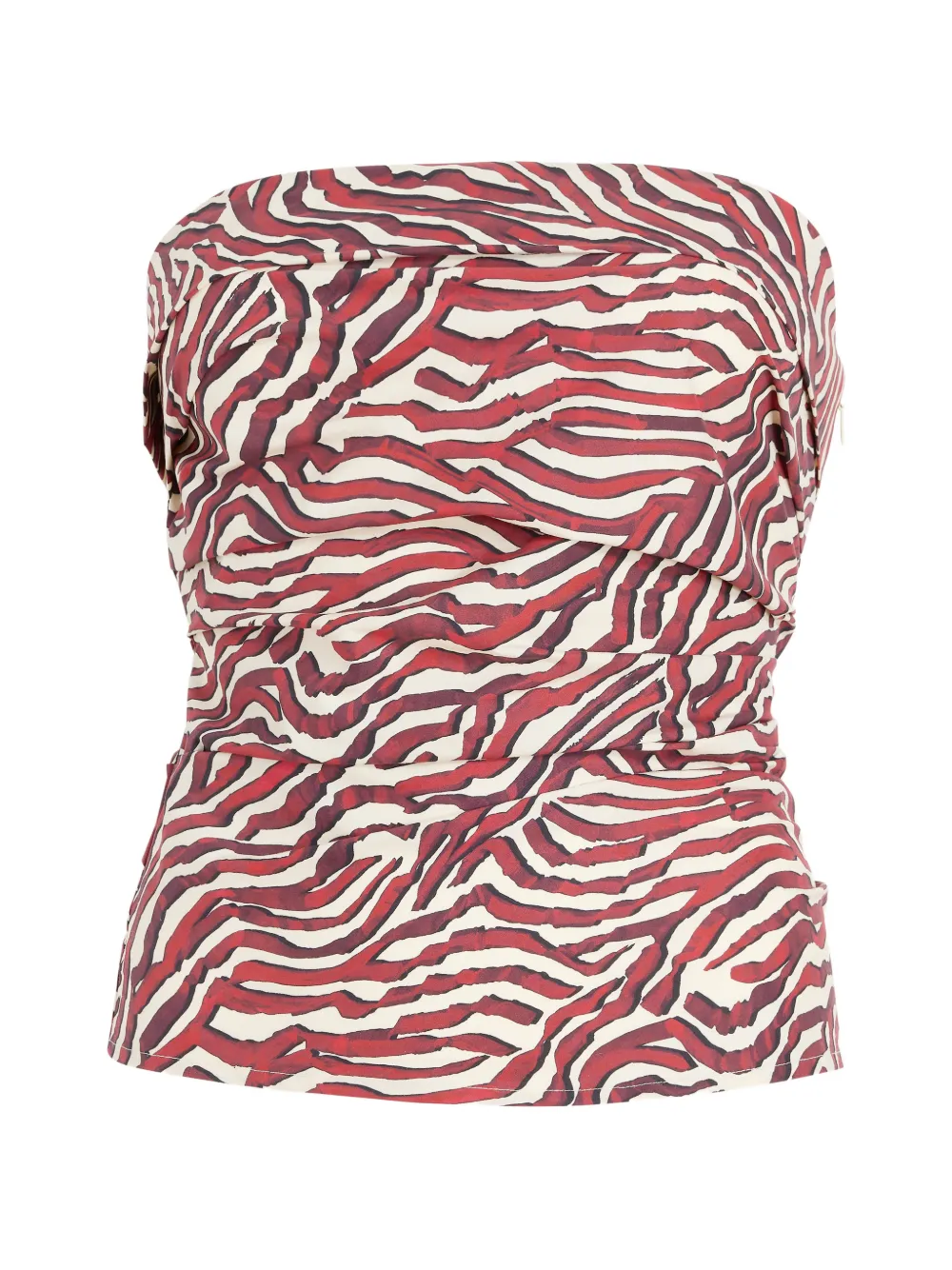 Proenza Schouler White Label Maisy strapless poplin top - Rosso