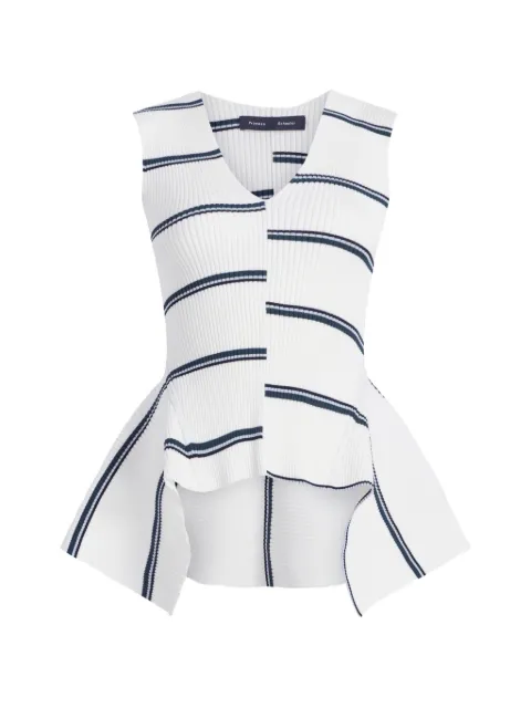 Proenza Schouler Eugenie striped ribbed knit top