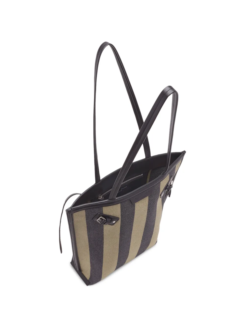Proenza Schouler North South Days gestreepte canvas shopper Groen