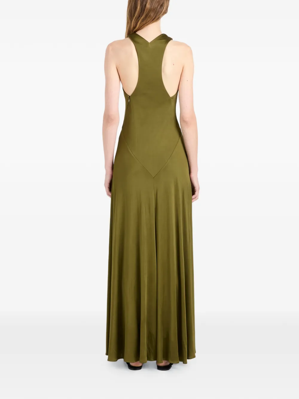 Proenza Schouler Naia maxi-jurk met V-hals Groen