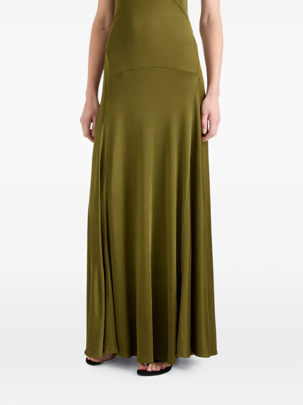 Proenza Schouler Naia maxi-jurk met V-hals Groen