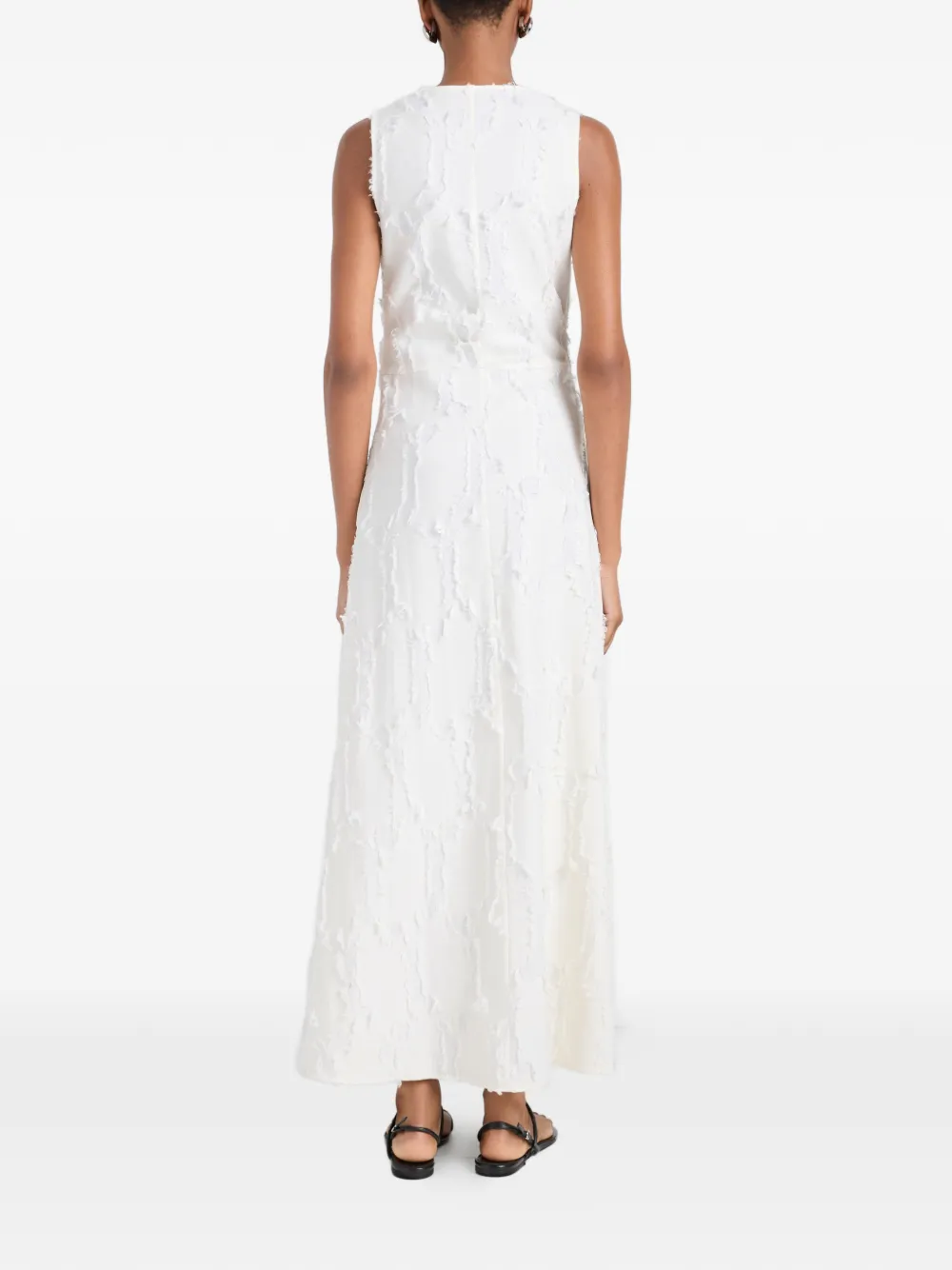 Proenza Schouler White Label Violeta midi-jurk met jacquard Beige