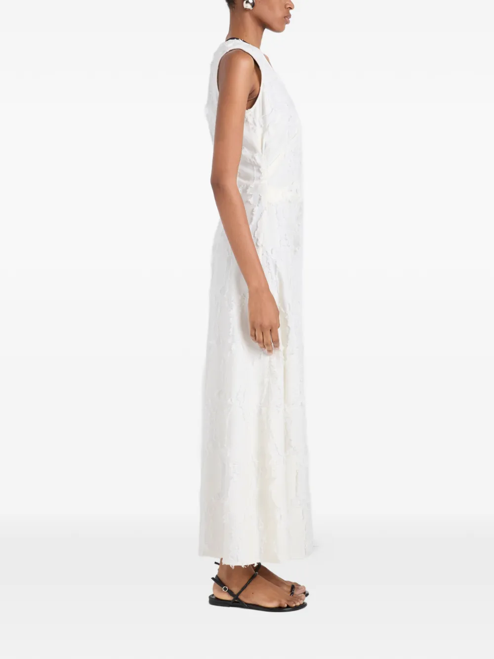 Proenza Schouler White Label Violeta midi-jurk met jacquard Beige