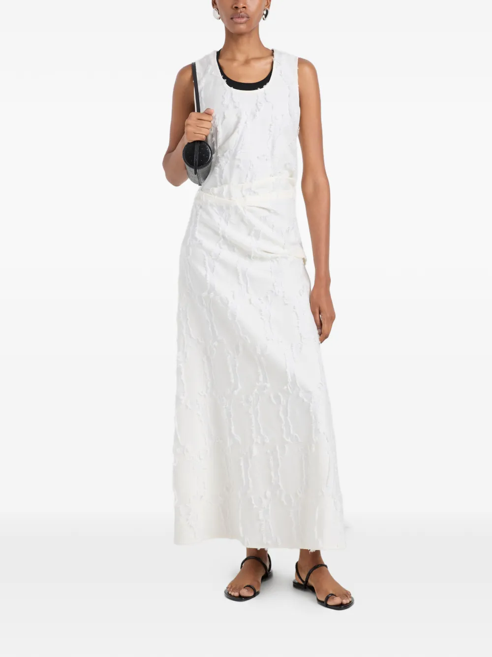 Proenza Schouler White Label Violeta midi-jurk met jacquard Beige