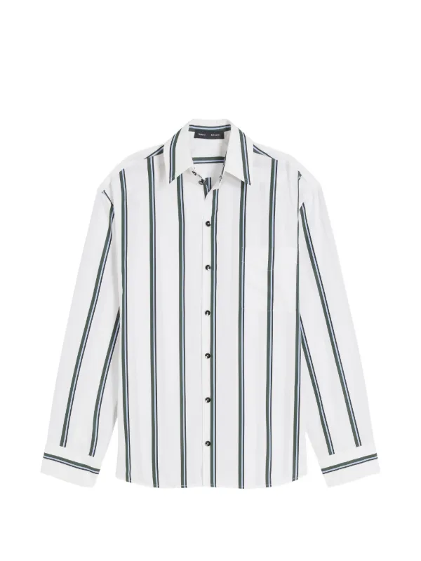 Proenza Schouler Alia Top in Cotton Silk Shirting in White