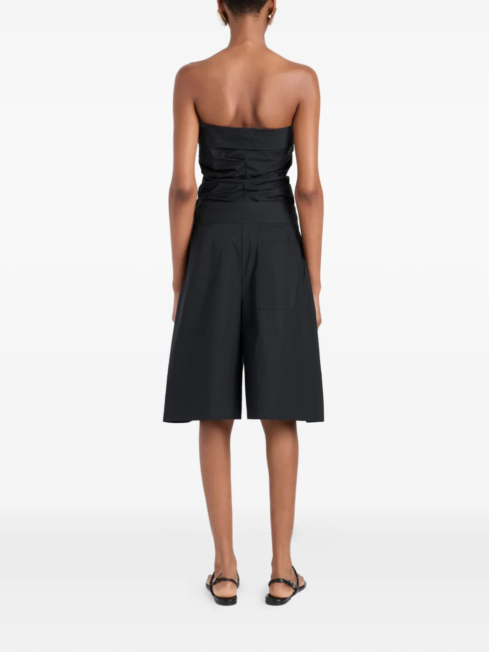 Proenza Schouler White Label Clio geplooide shorts Zwart