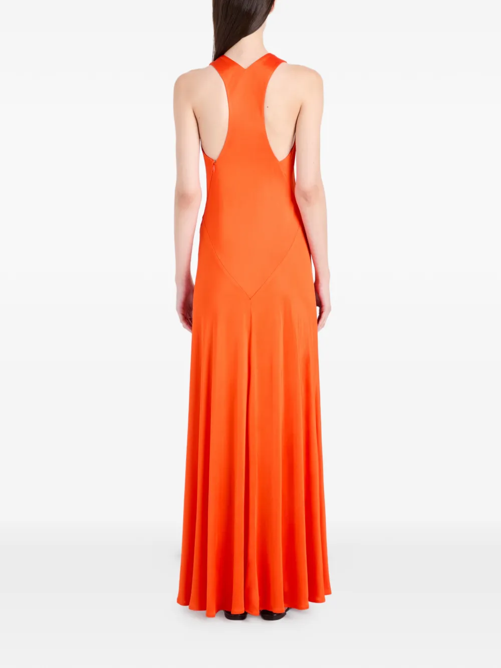 Proenza Schouler Naia maxi-jurk met V-hals Oranje