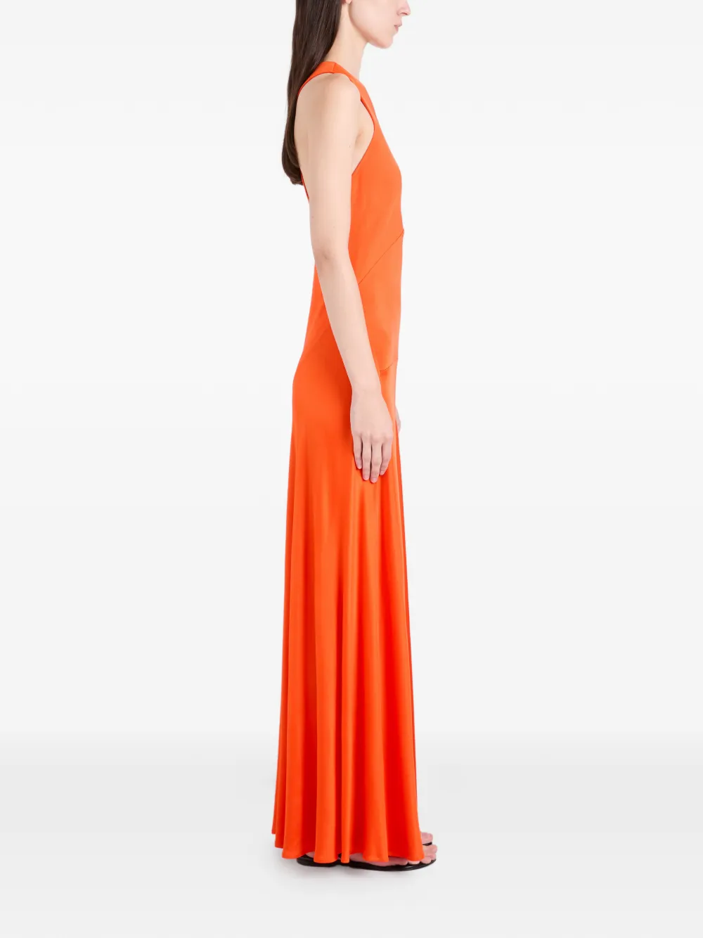 Proenza Schouler Naia maxi-jurk met V-hals Oranje