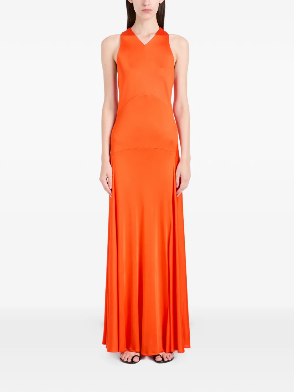 Proenza Schouler Naia maxi-jurk met V-hals Oranje