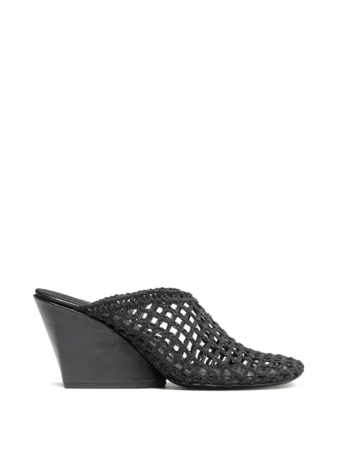 Proenza Schouler Slant crochet wedge mules