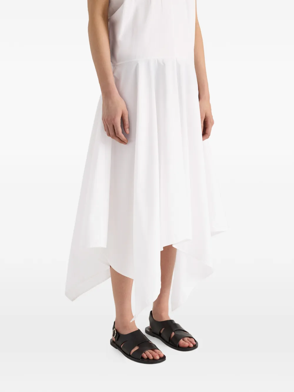 Proenza Schouler Sybella midi-jurk met zakdoek afwerking Wit