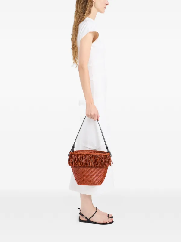 Proenza Schouler Bucket Bag in Raffia in Orange