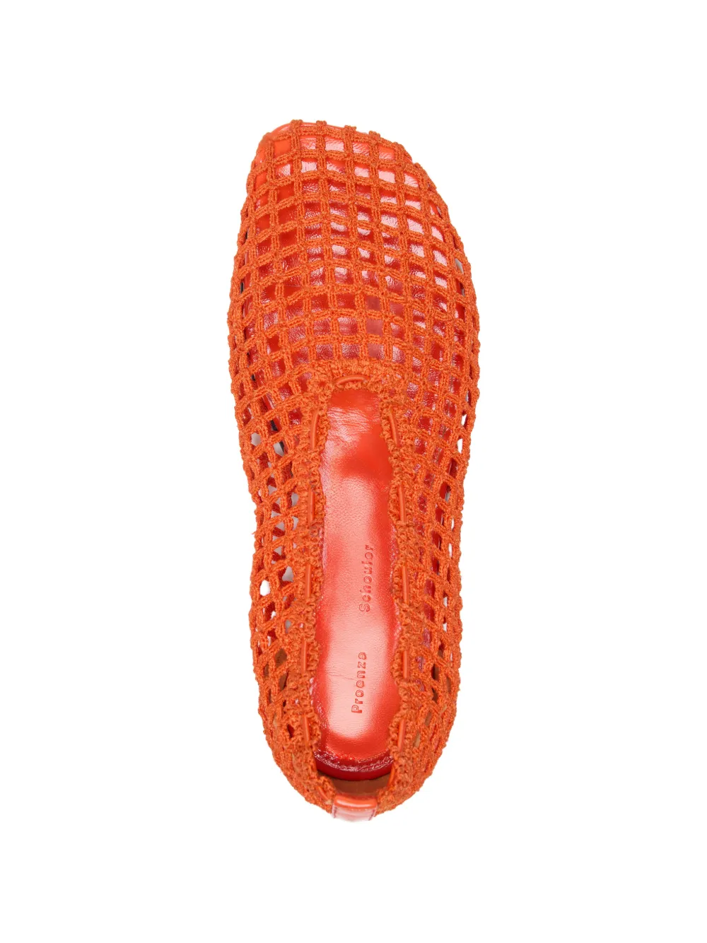 Proenza Schouler Slant gehaakte ballerina's Oranje