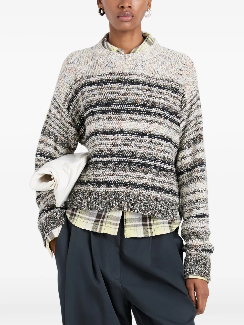 Proenza Schouler White Label Ivara trui met space-dye effect Beige
