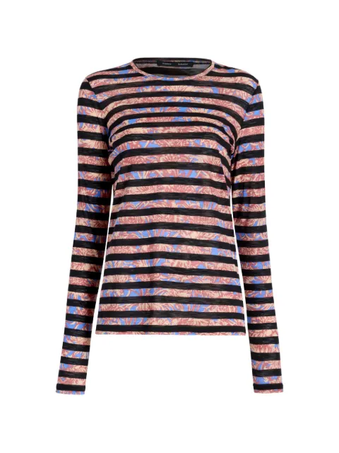 Proenza Schouler Mia printed striped top