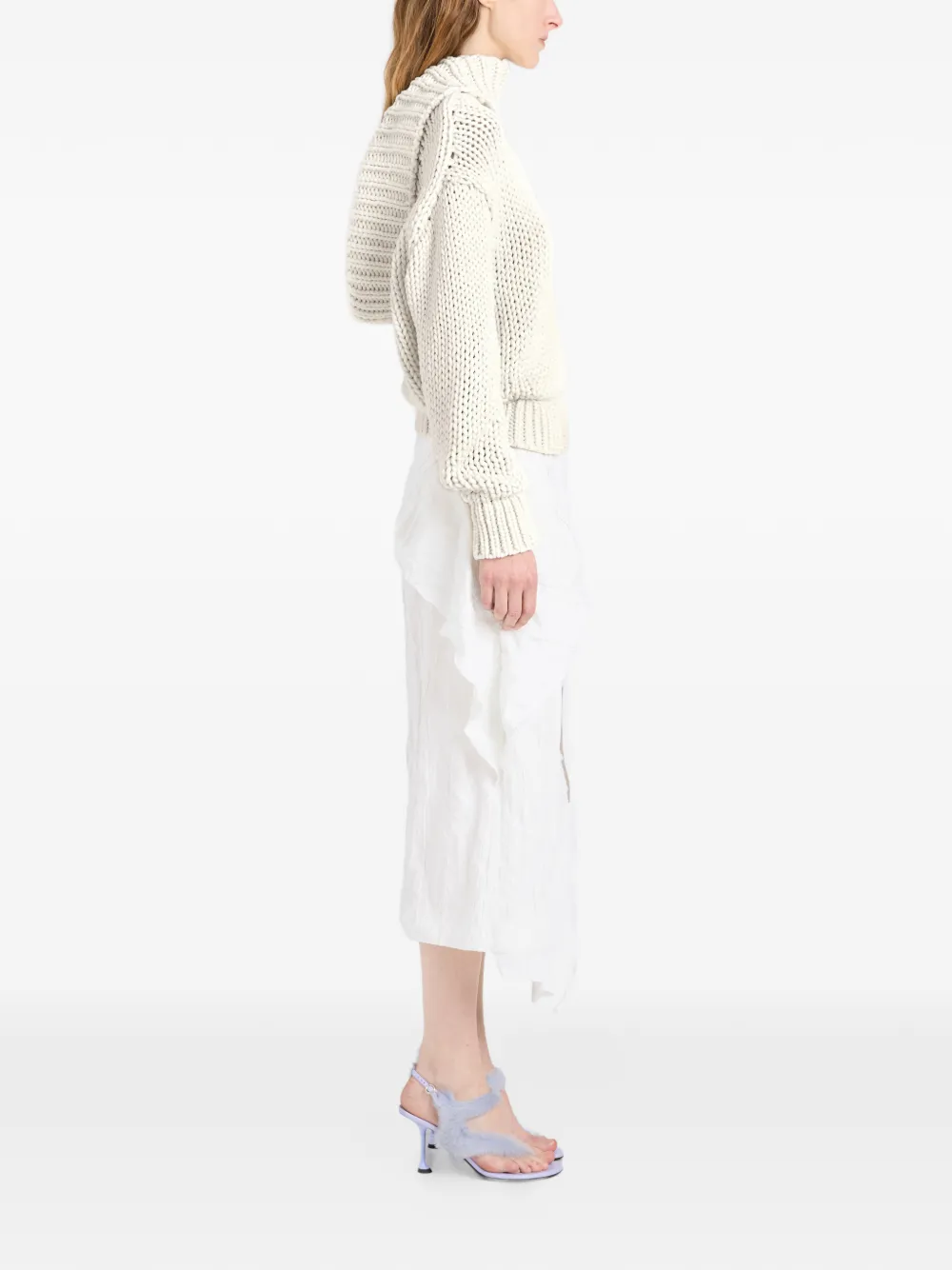  Proenza Schouler Alexandra Draped Sweater - Neutrals 