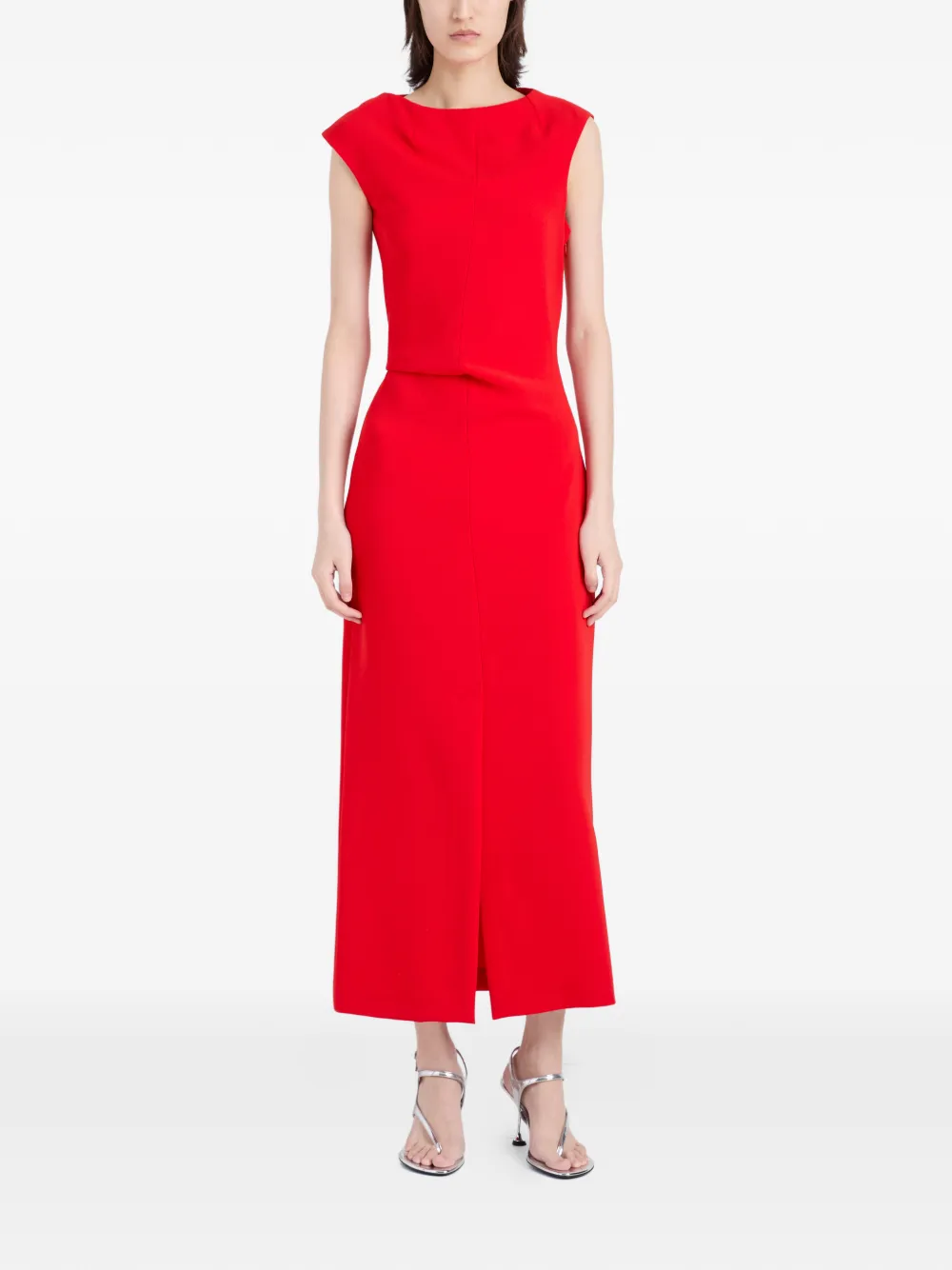 Proenza Schouler Damea matte crêpe midi-jurk Rood