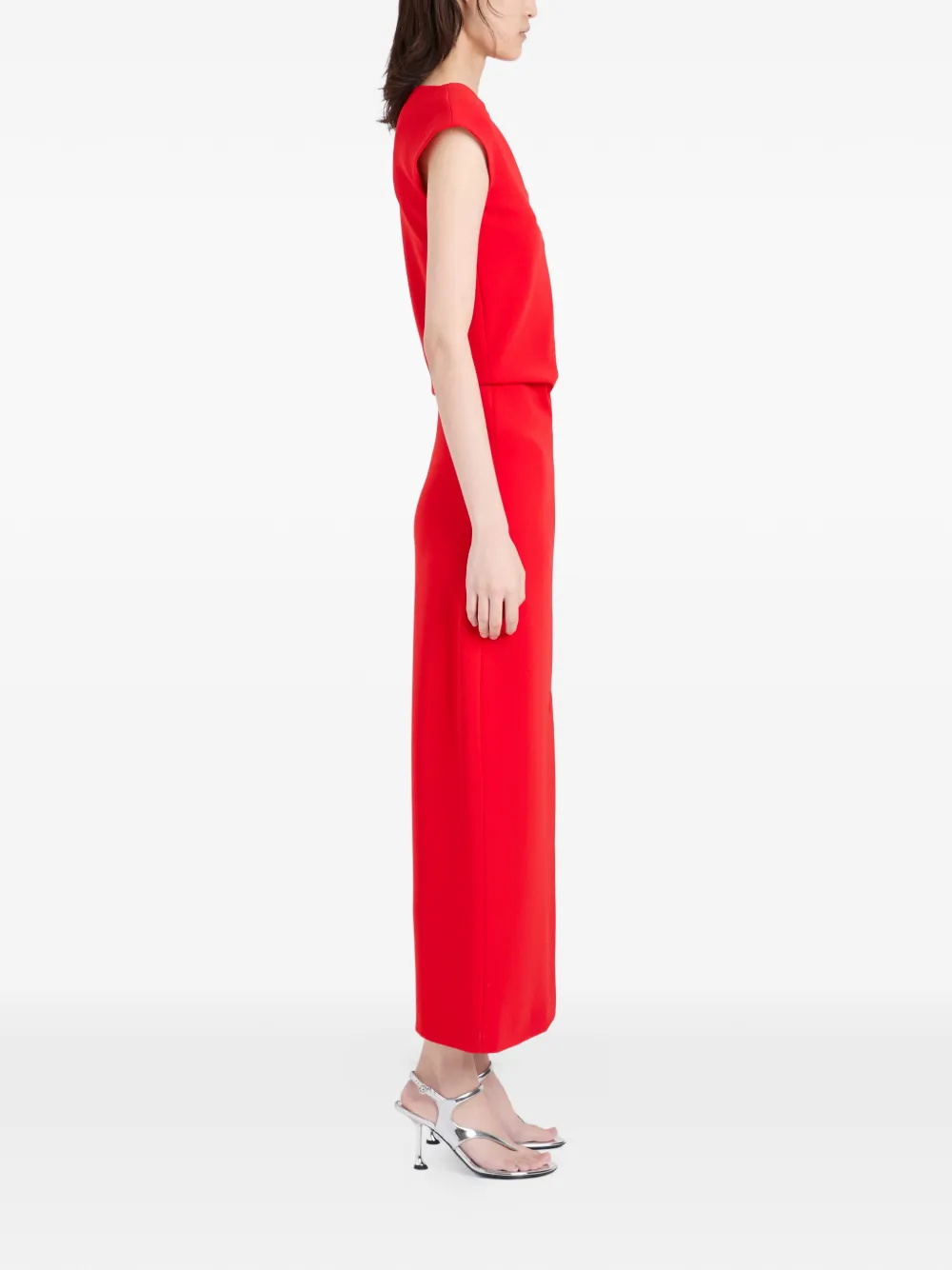 Proenza Schouler Damea matte crêpe midi-jurk Rood