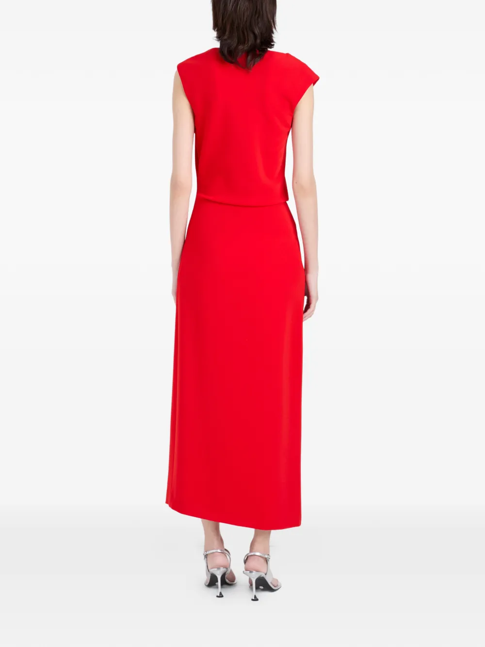 Proenza Schouler Damea matte crêpe midi-jurk Rood