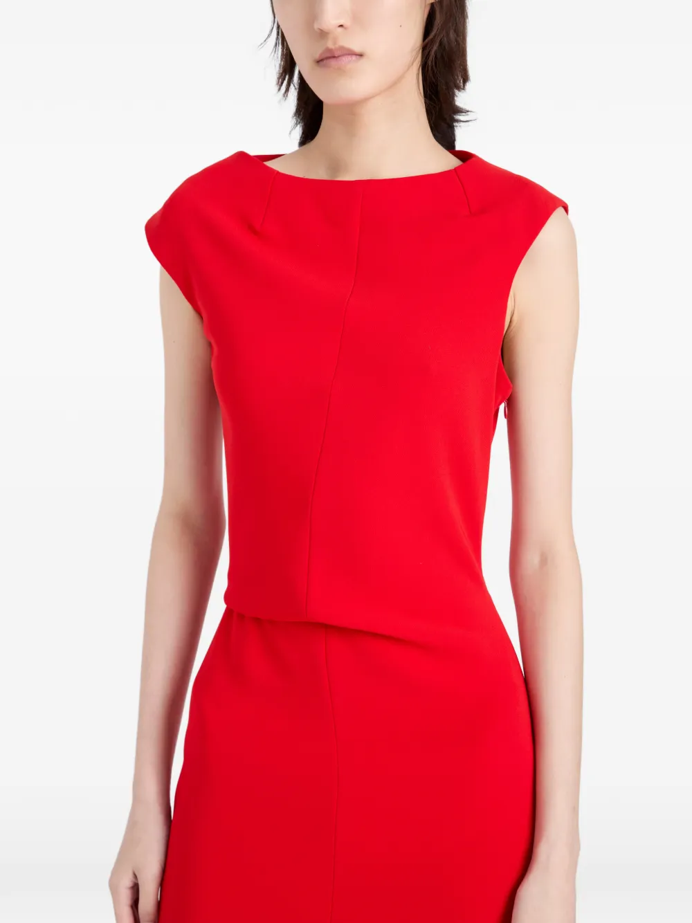 Proenza Schouler Damea matte crêpe midi-jurk Rood