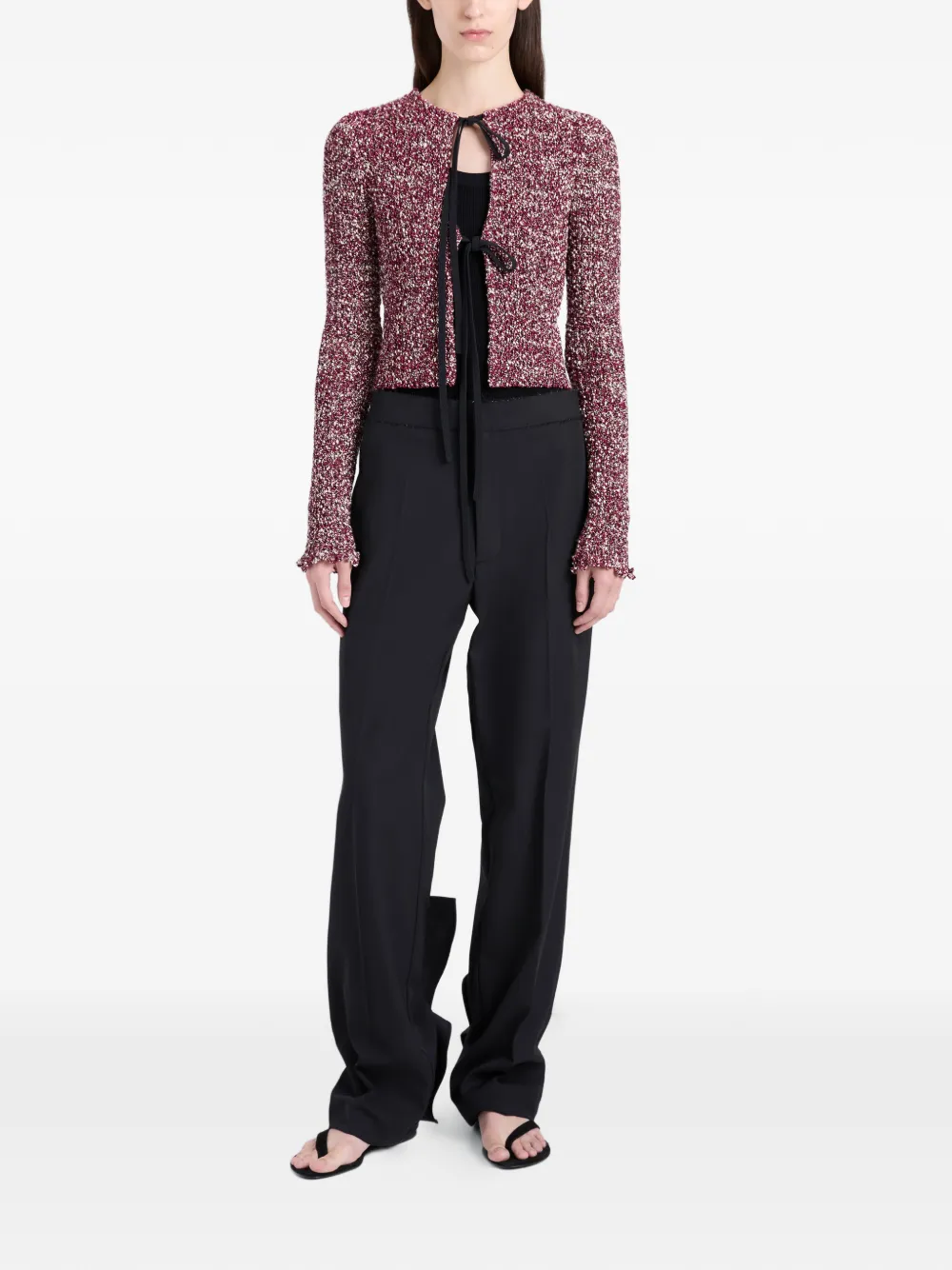 Proenza Schouler Colette vest met ruches Rood