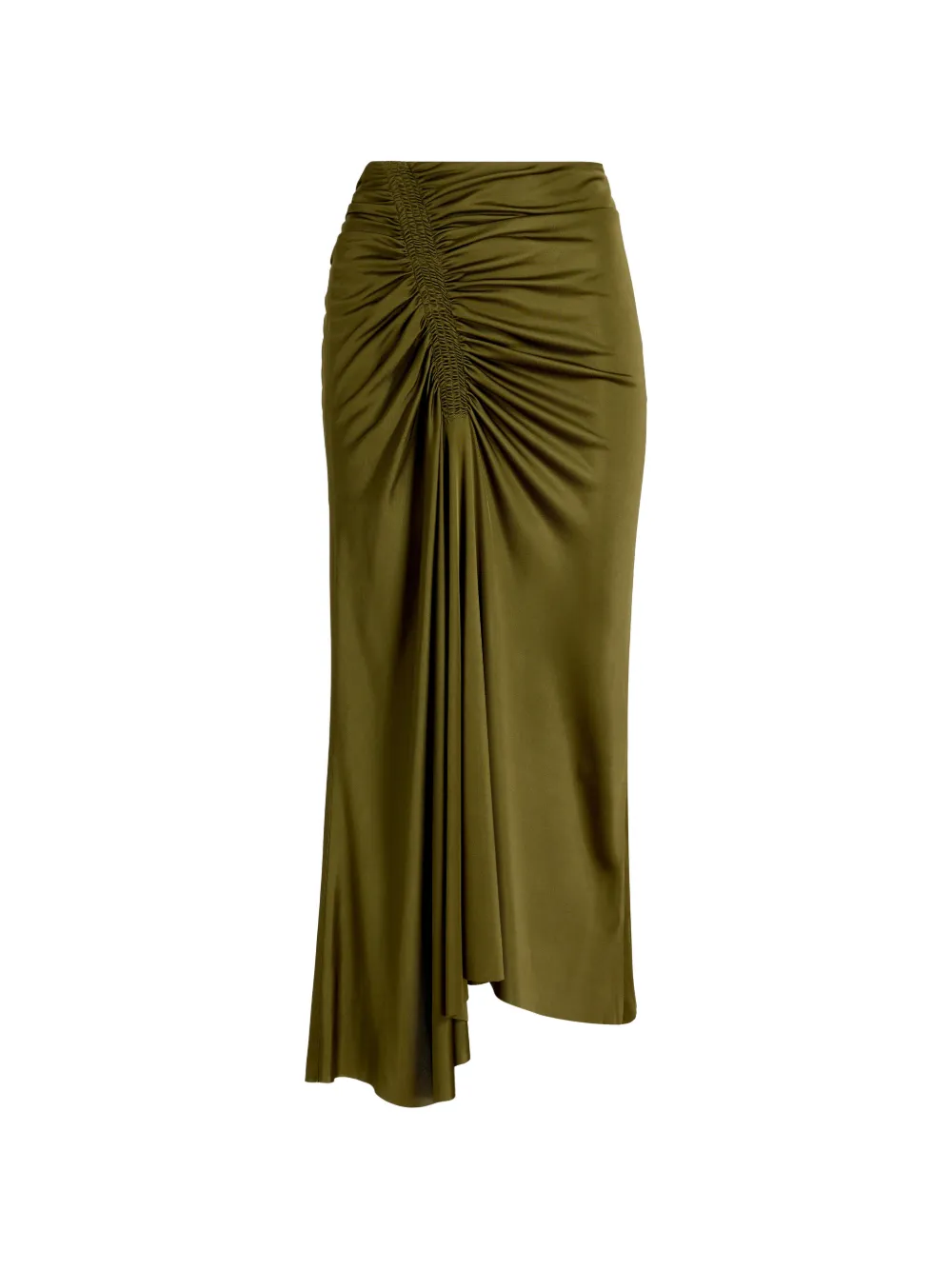 Proenza Schouler Naia ruched midi skirt - Verde