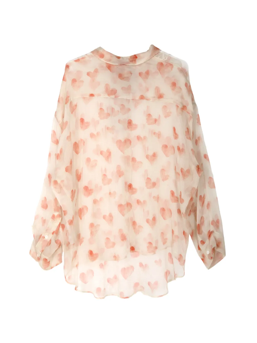  R13 Pintuck Heart Blouse - Neutrals 