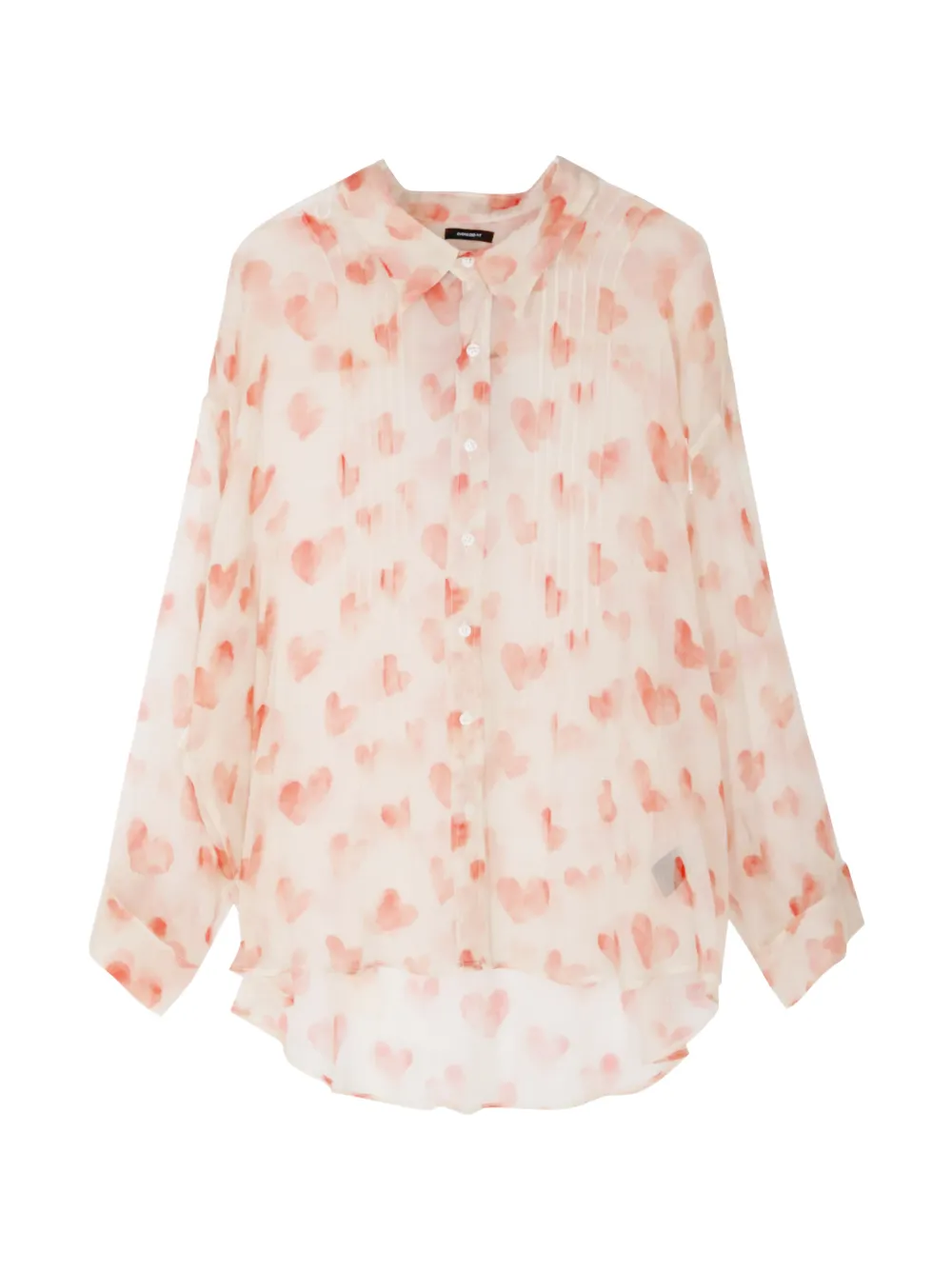 R13 pintuck heart blouse - Toni neutri