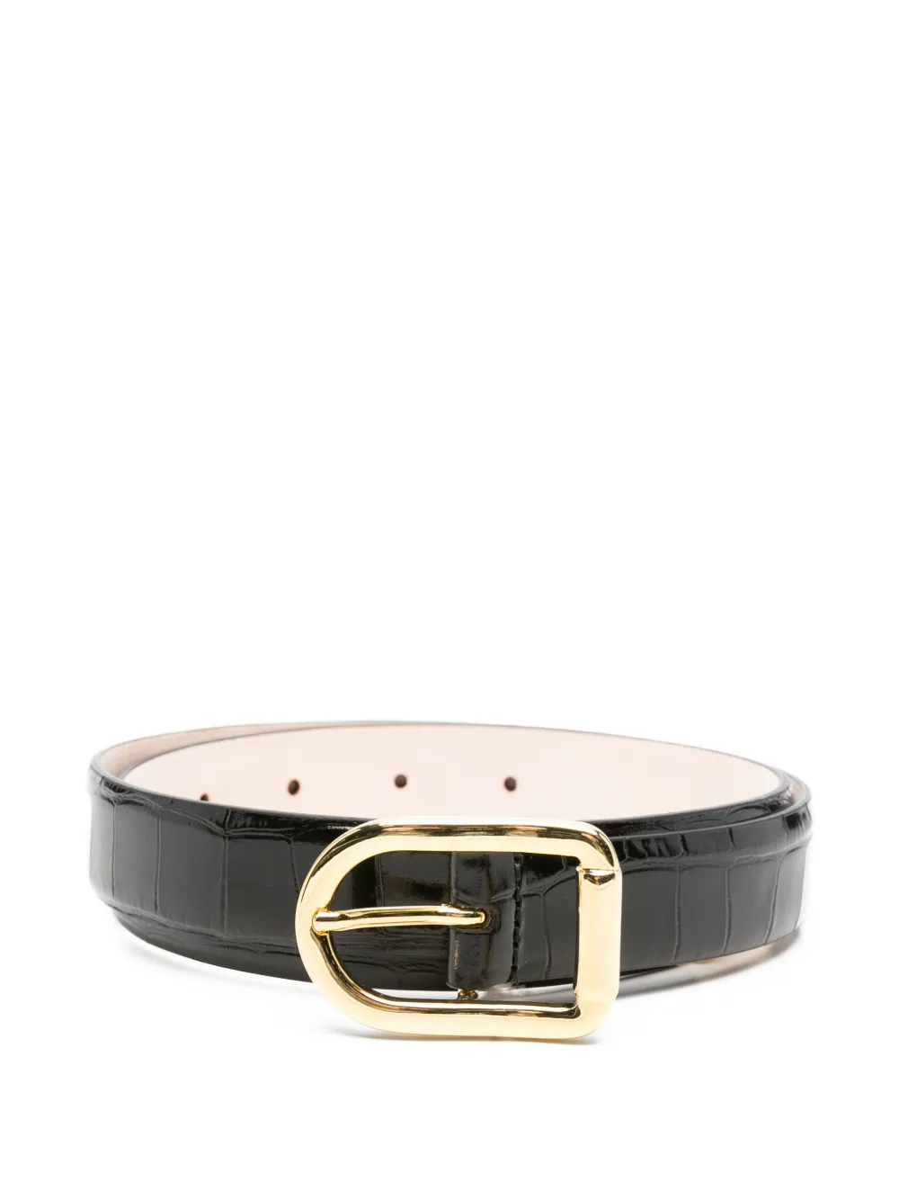 Déhanche Mija crocodile-effect buckle belt - Nero