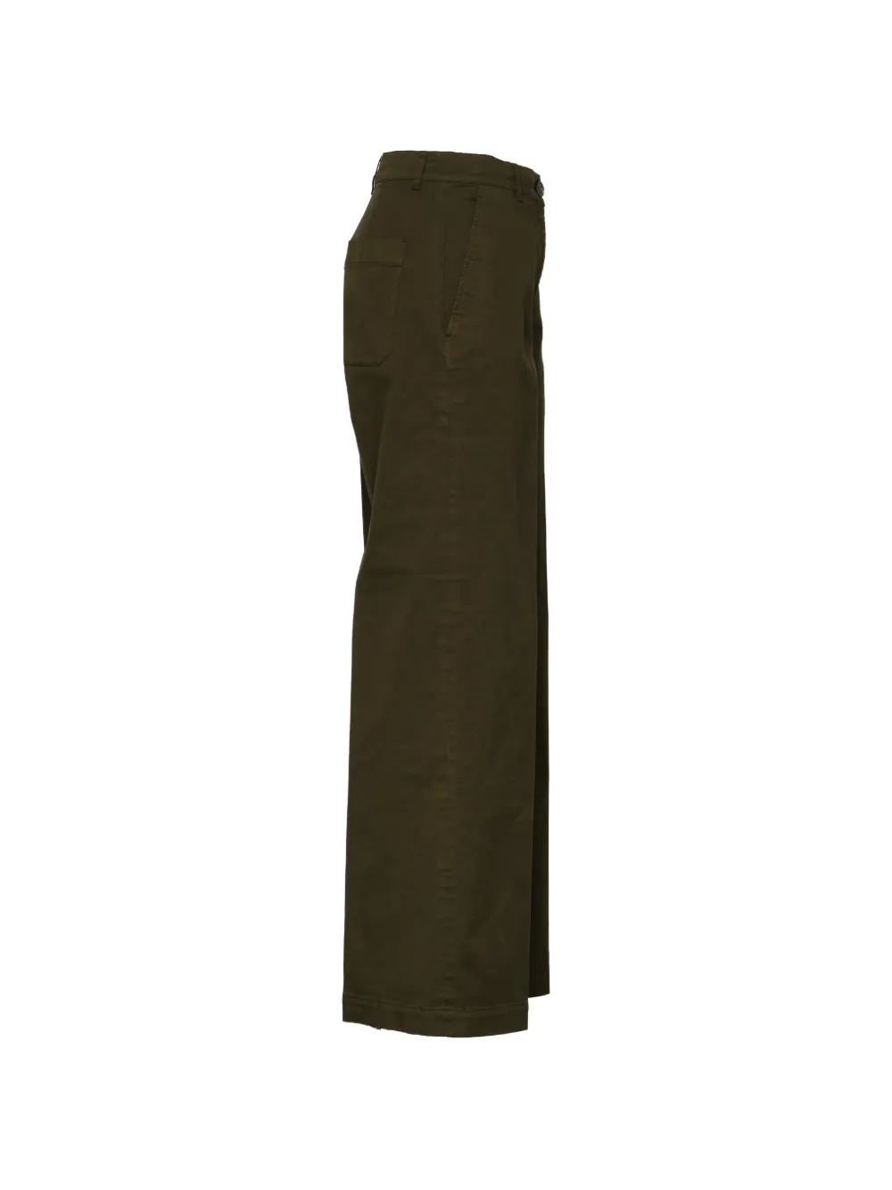  Ql2 Pantalones Rectos De Talle Alto - Verde 