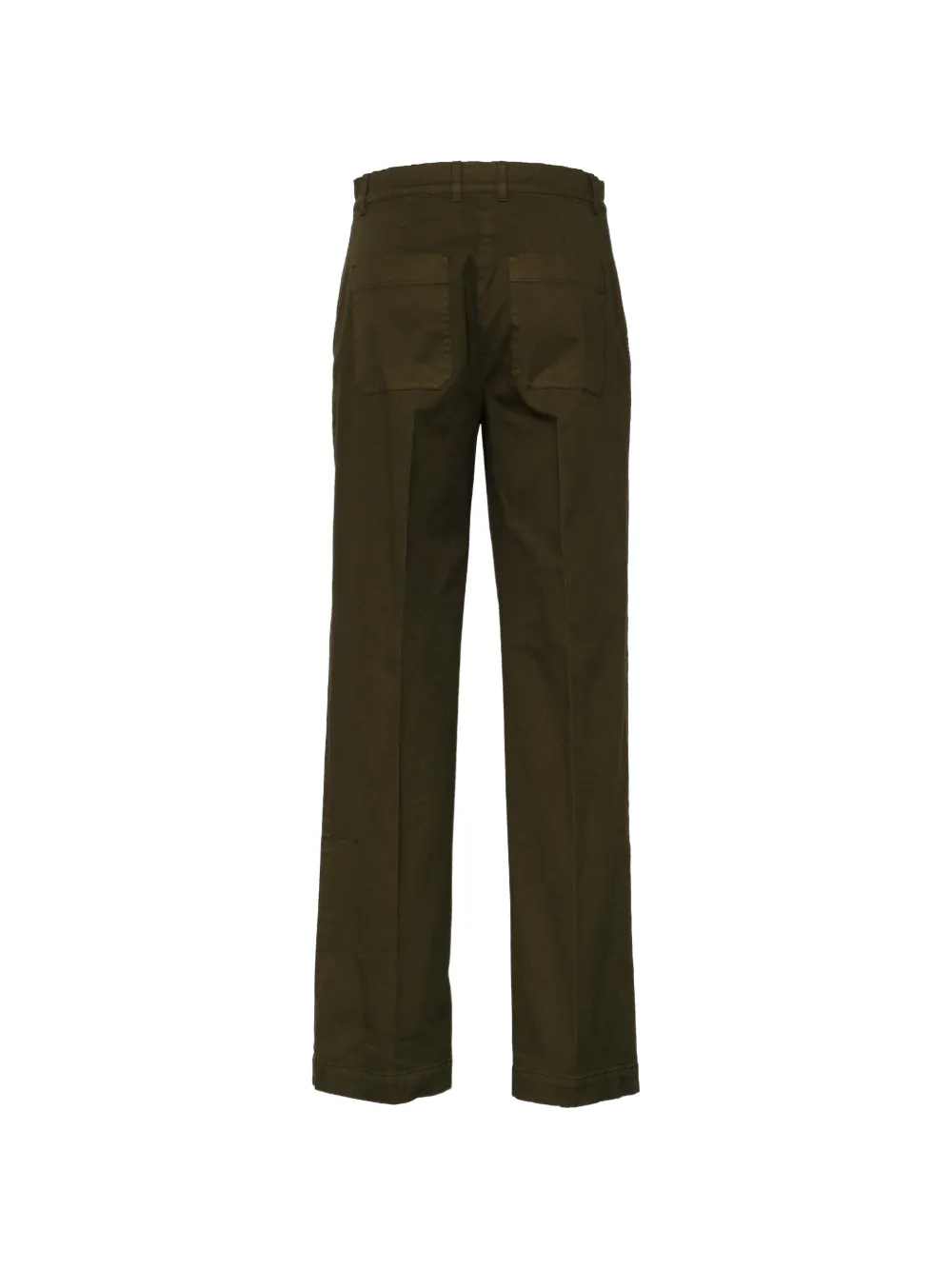  Ql2 Pantalones Rectos De Talle Alto - Verde 