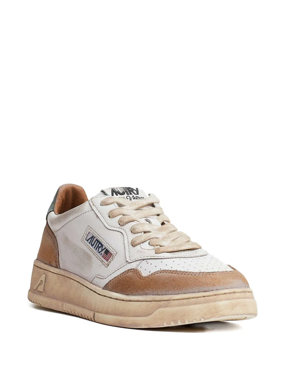 Autry Sneakers met gerafeld suède vlak Beige